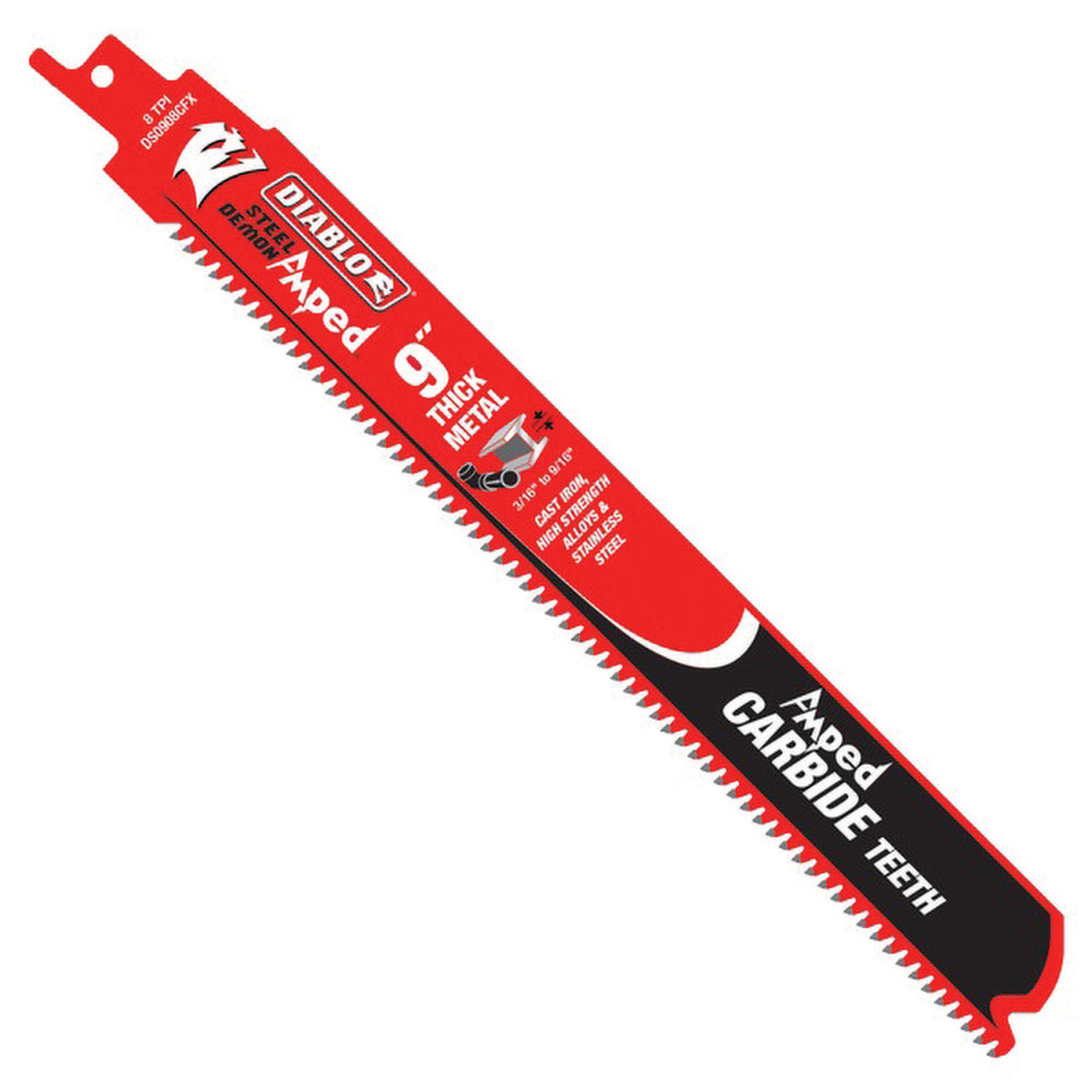 DIABLO DS0908CFA3 Reciprocating Saw Blade Solid Carbide & Carbon Steel