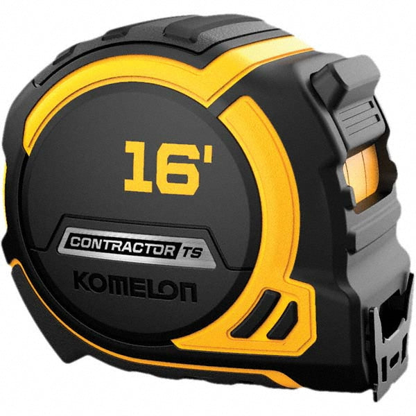 Komelon 93416 Tape Measure 16' Long, 1-1/4" Width, High-Visibility Yellow & White Blade