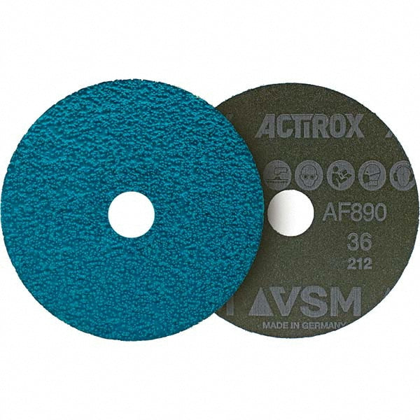 VSM 150637 Fiber Disc 4-1/2" Disc Dia, 7/8" Hole, Arbor Hole, 36 Grit, Ceramic Alumina