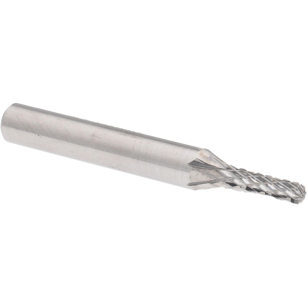 Hertel SZ0023CW Abrasive Burr SC-12, 1/8" Cut Dia, Cylinder With Radius End, Double Cut