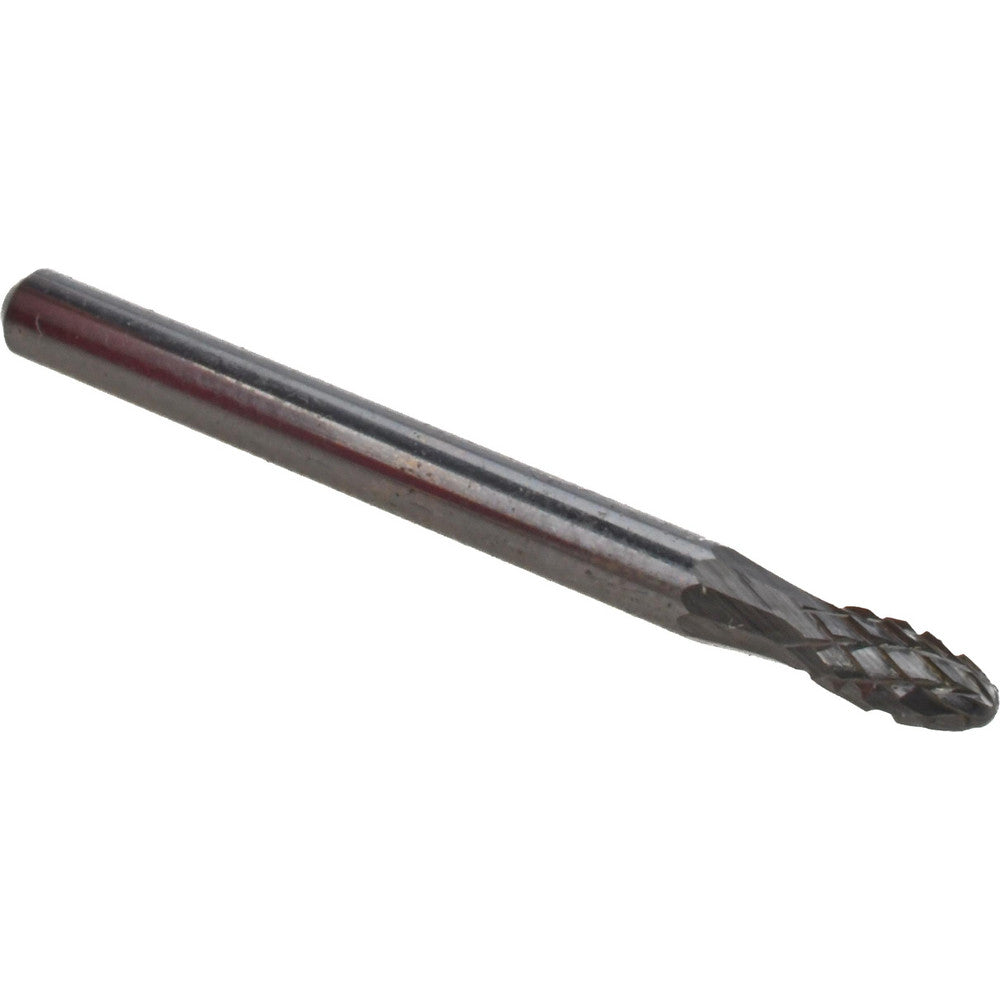 Hertel SZ0005F Abrasive Burr SH-41, 1/8" Cut Dia, Flame, Double Cut