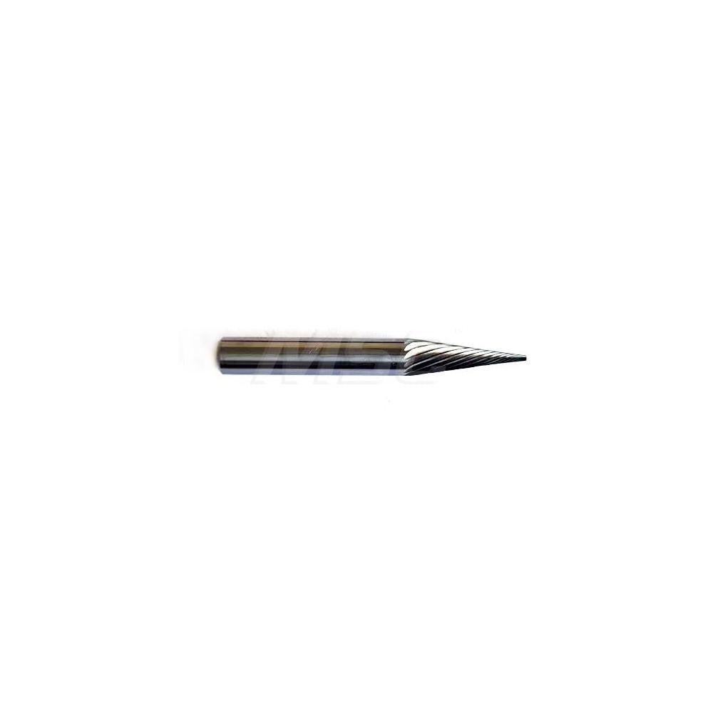 Hertel SZ20014C Abrasive Burr SM-3, 1/4" Cut Dia, Cone With Point End, Single Cut