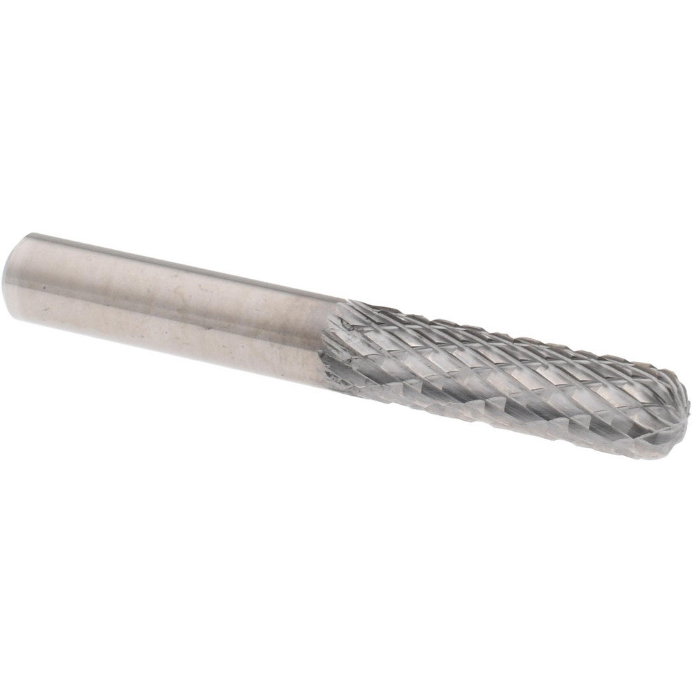 Hertel SZ0001CW Abrasive Burr SC-1L, 1/4" Cut Dia, Cylinder With Radius End, Double Cut