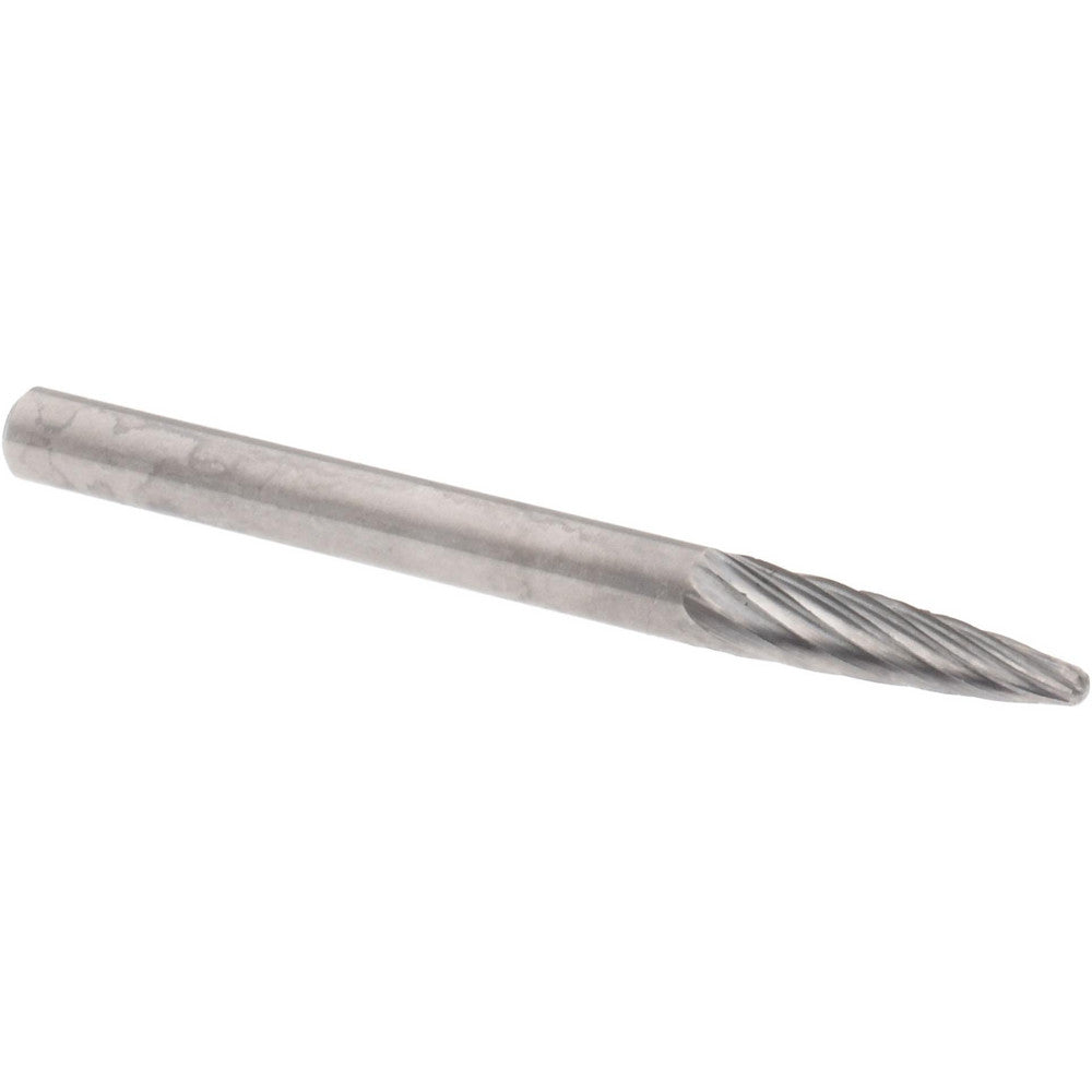Hertel SZ0002TW Abrasive Burr SF-42, 1/8" Cut Dia, Tree With Radius End, Single Cut