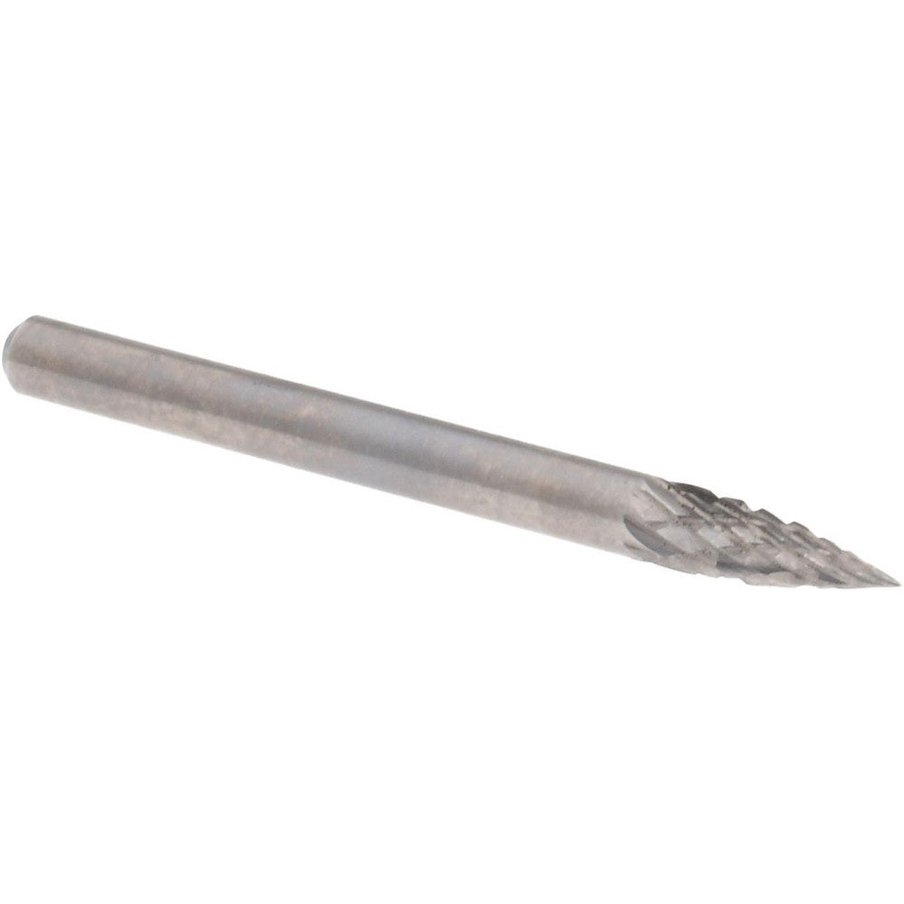 Hertel SZ20010T Abrasive Burr SG-43, 1/8" Cut Dia, Tree With Pointed End, Double Cut
