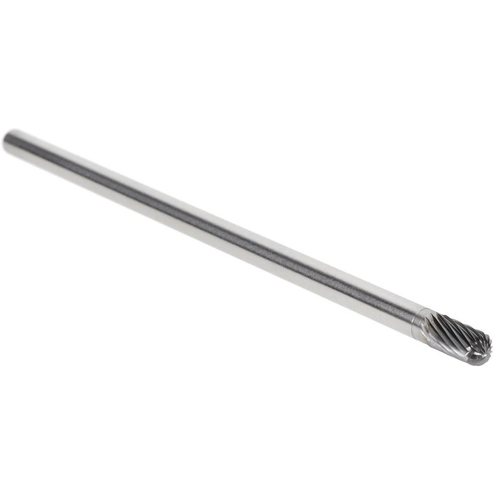 Hertel SZ2020TB Abrasive Burr SC-1L6, 1/4" Cut Dia, Cylinder With Radius End, Single Cut
