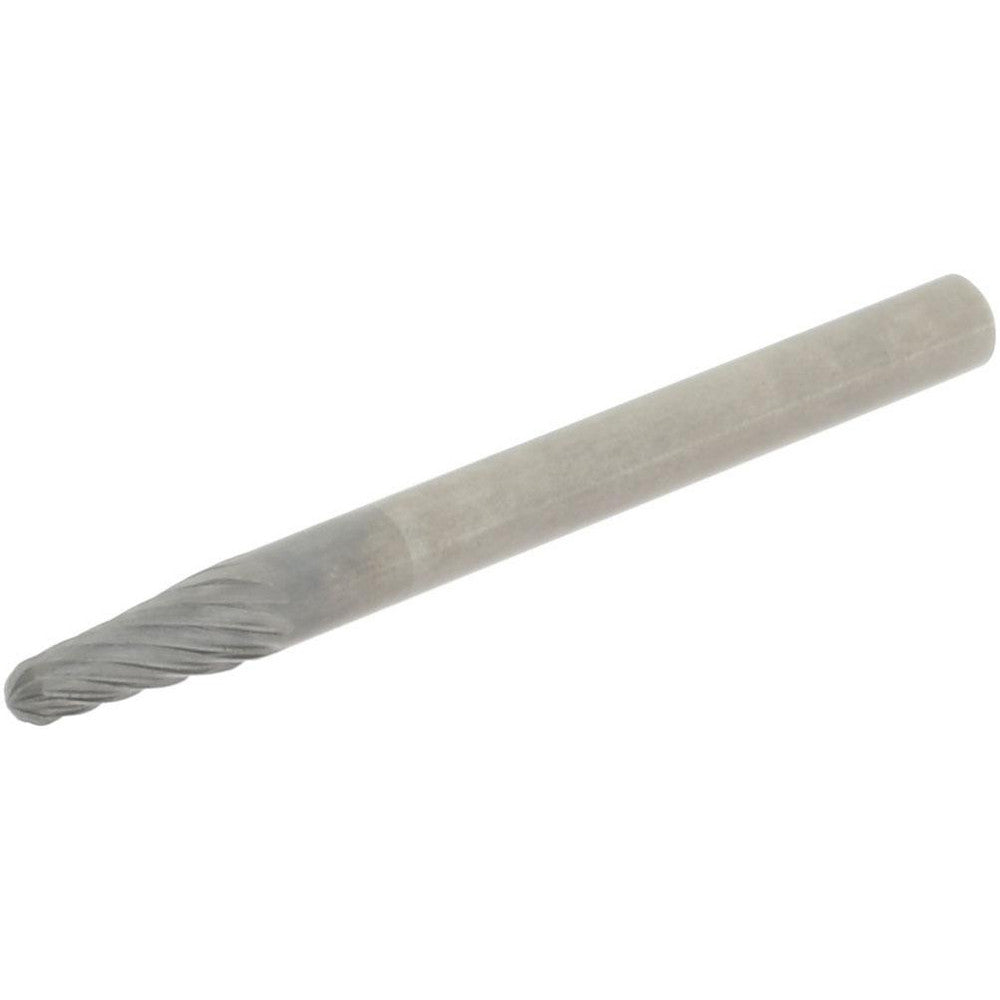 Hertel SZ0002T Abrasive Burr SL-41, 1/8" Cut Dia, Taper With Radius End, Single Cut