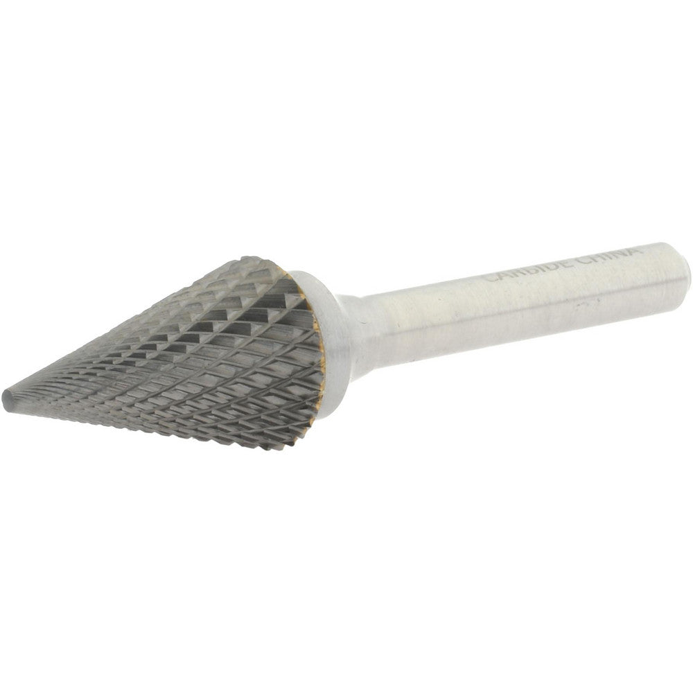 Hertel SZ20023C Abrasive Burr SM-6, 5/8" Cut Dia, Cone With Point End, Double Cut