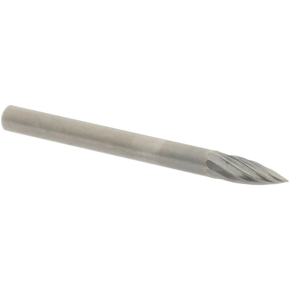 Hertel SZ20005T Abrasive Burr SG-43, 1/8" Cut Dia, Tree With Pointed End, Single Cut