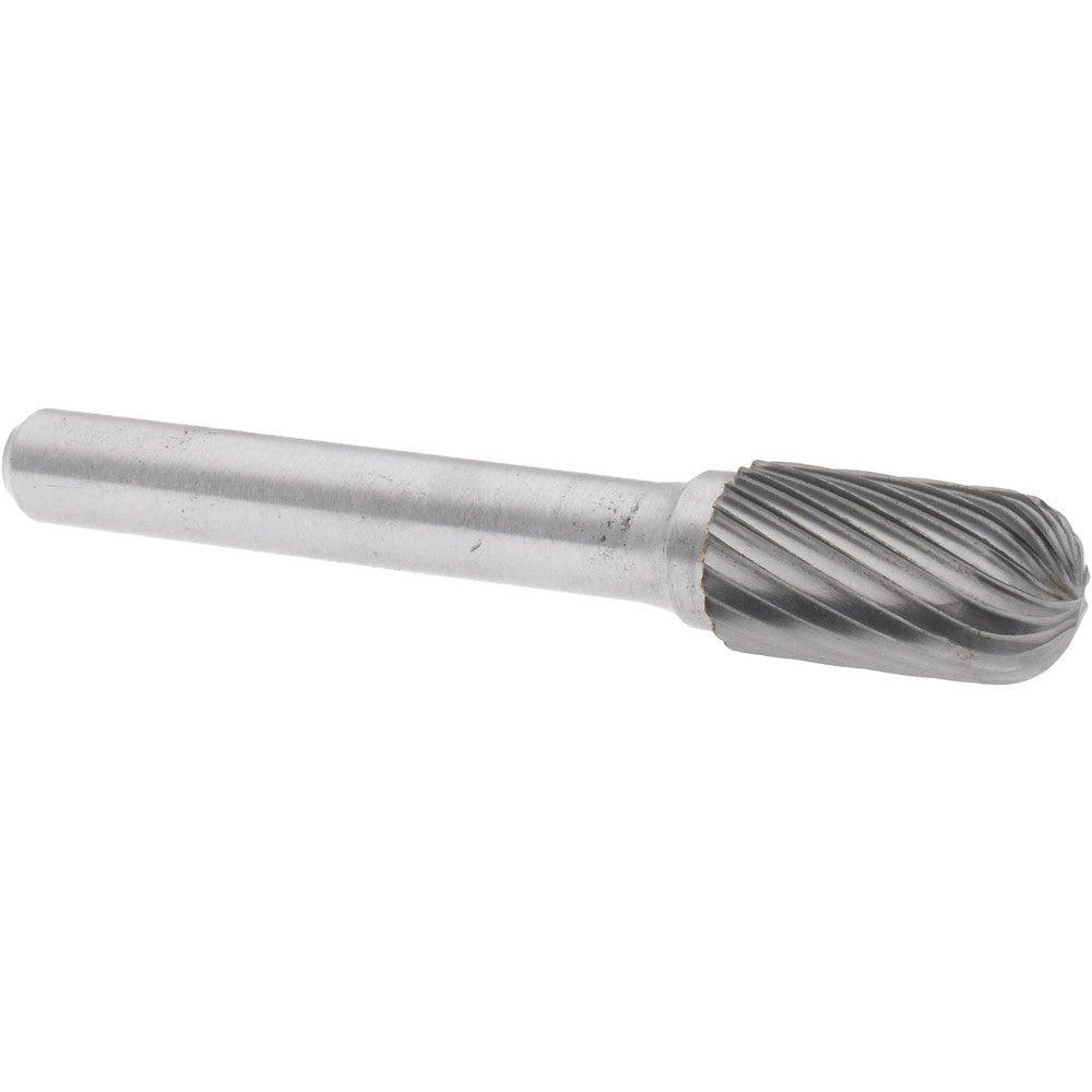 Hertel SZ0020CW Abrasive Burr SC-3, 3/8" Cut Dia, Cylinder With Radius End, Single Cut