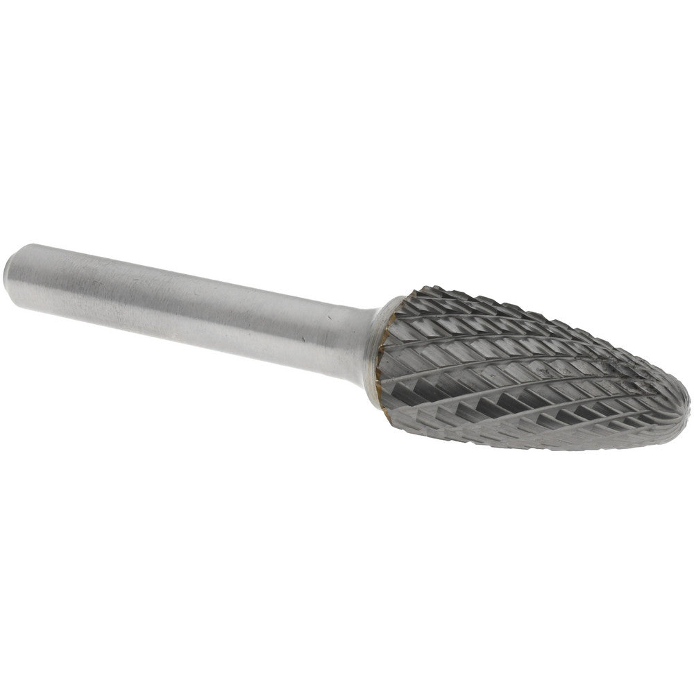 Hertel SZ0017TW Abrasive Burr SF-5, 1/2" Cut Dia, Tree With Radius End, Double Cut