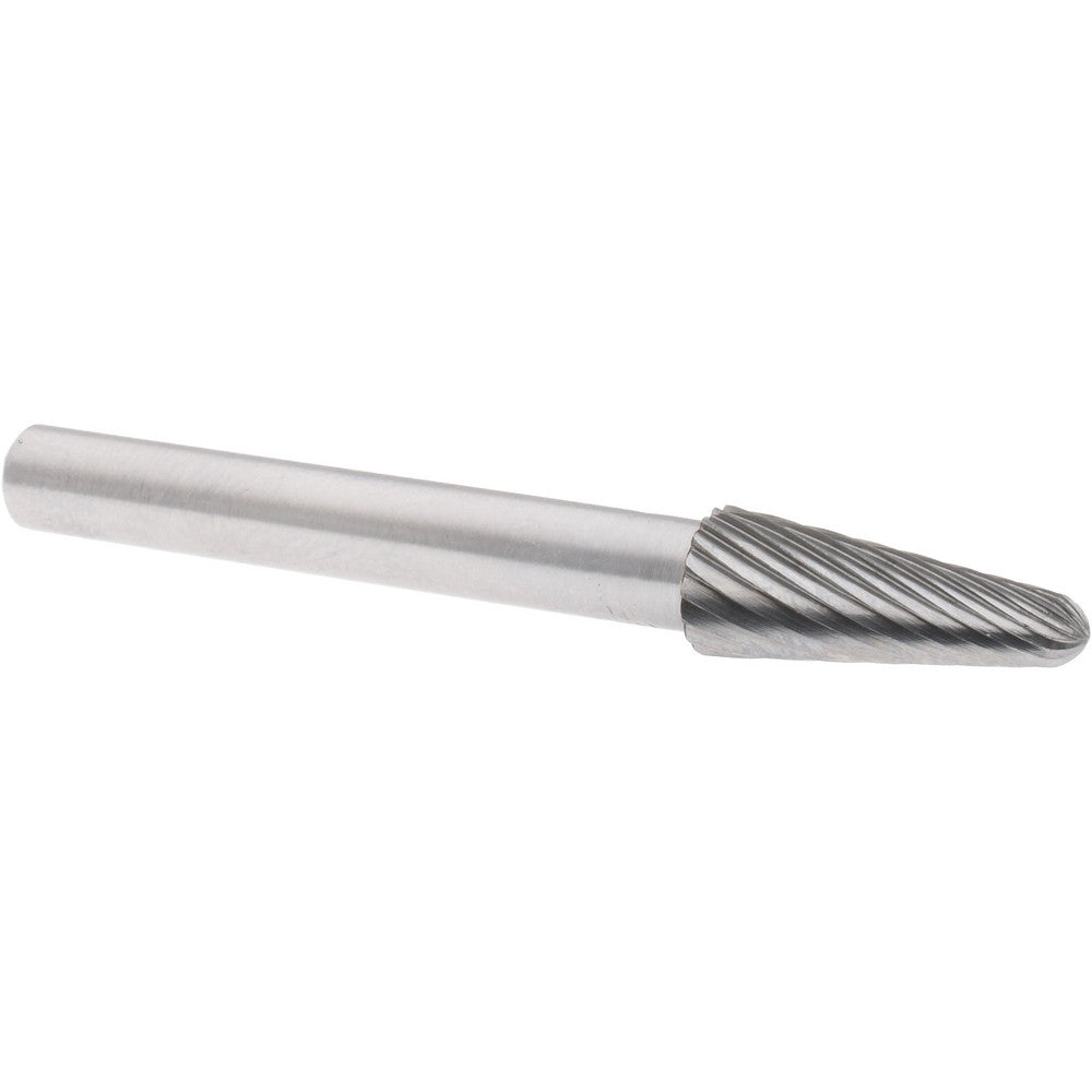 Hertel SZ0009T Abrasive Burr SL-2, 5/16" Cut Dia, Taper With Radius End, Single Cut