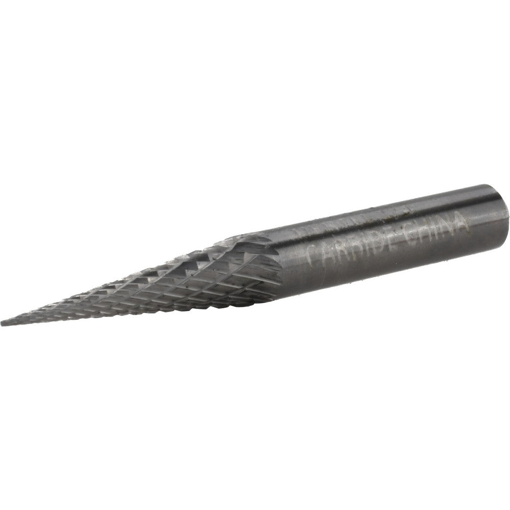 Hertel SZ20020C Abrasive Burr SM-3, 1/4" Cut Dia, Cone With Point End, Double Cut