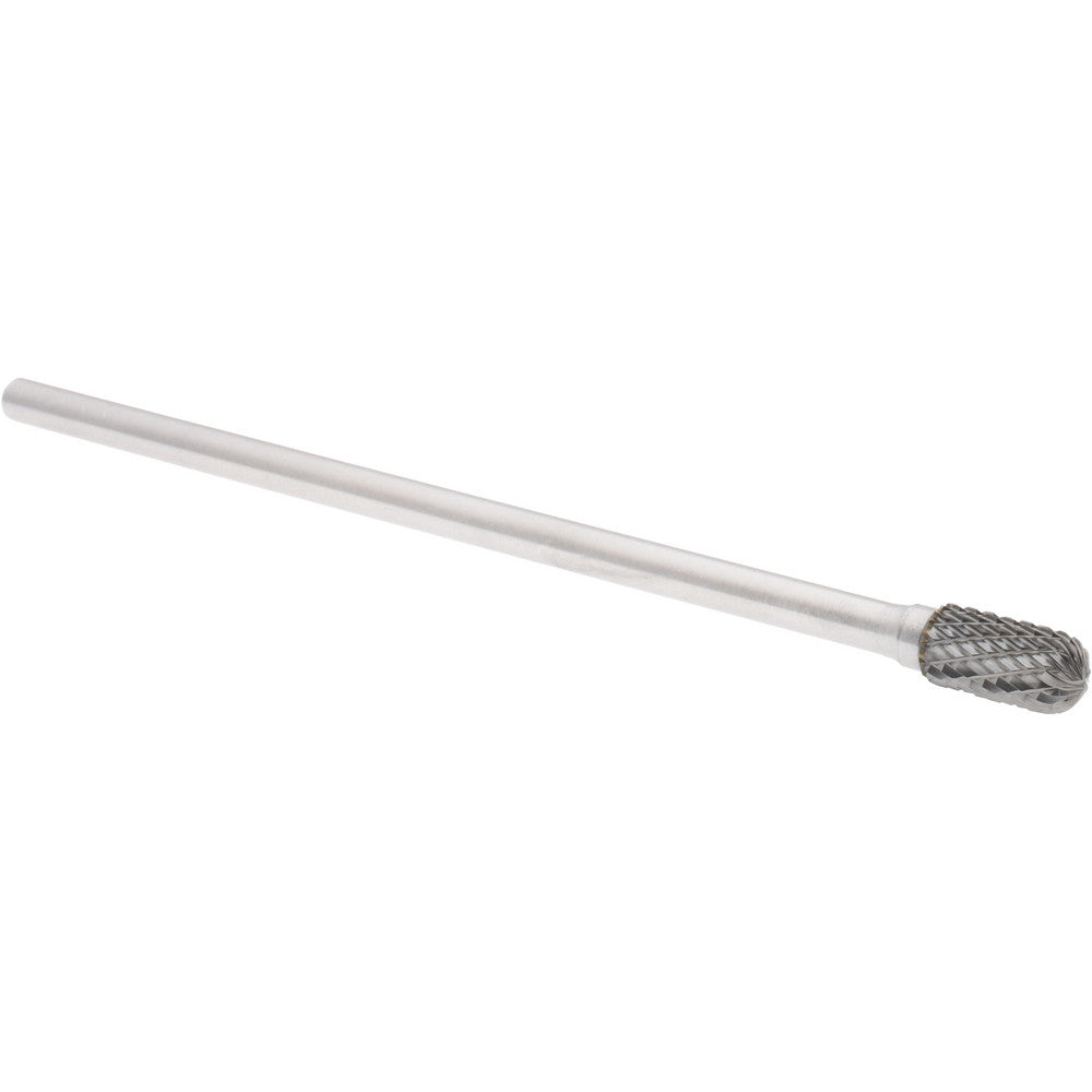 Hertel SZ2030TB Abrasive Burr SC-3L6, 3/8" Cut Dia, Cylinder With Radius End, Double Cut