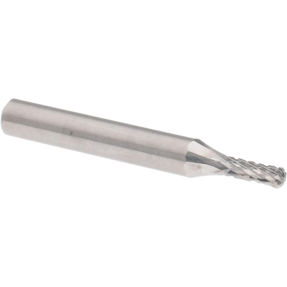Hertel SZ0003CW Abrasive Burr SC-11, 1/8" Cut Dia, Cylinder With Radius End, Double Cut