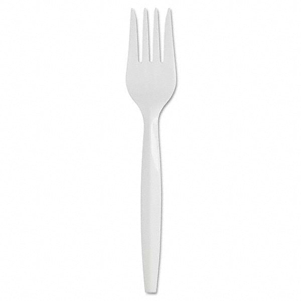 Dixie DXESSF21P SmartStock Plastic Cutlery Refill, 5.8in, Fork, White, 40/Pack, 24 Packs/Case
