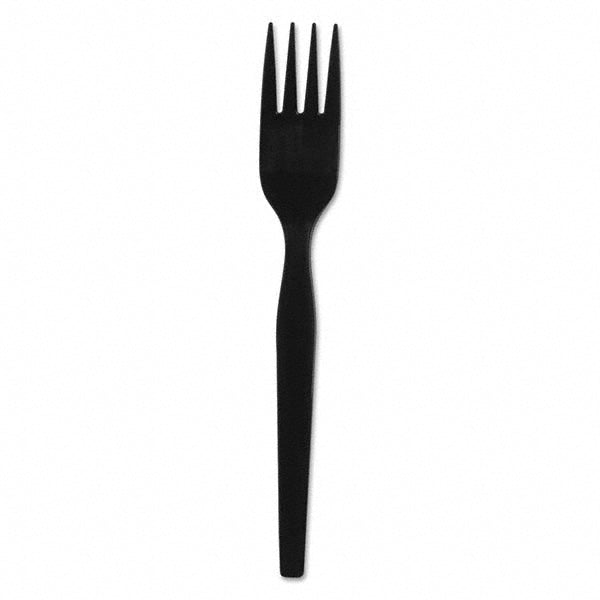 Dixie DXESSPFH51 SmartStock Plastic Cutlery Refill, Forks, 6", Black, 40/Pack, 24 Packs/CT