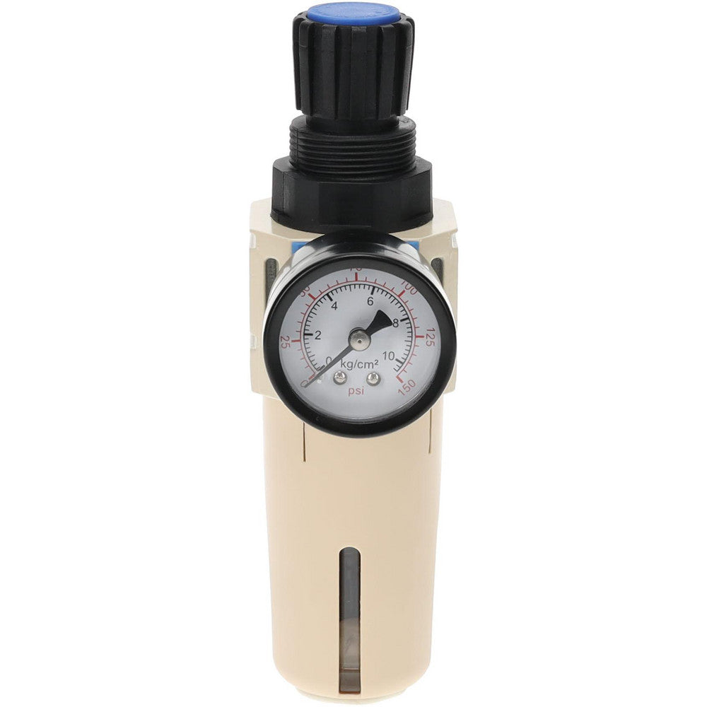 Pro-Source FR500C-02N FRL Combination Unit 1/4 NPT, Compact with Pressure Gauge