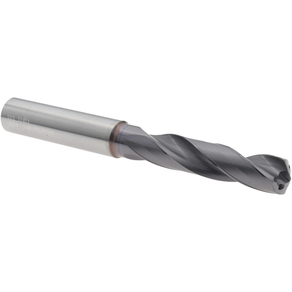 Kyocera SGS Precision Tools 56424 Screw Machine Length Drill Bit 27/64" Dia, 135 deg Point, Solid Carbide