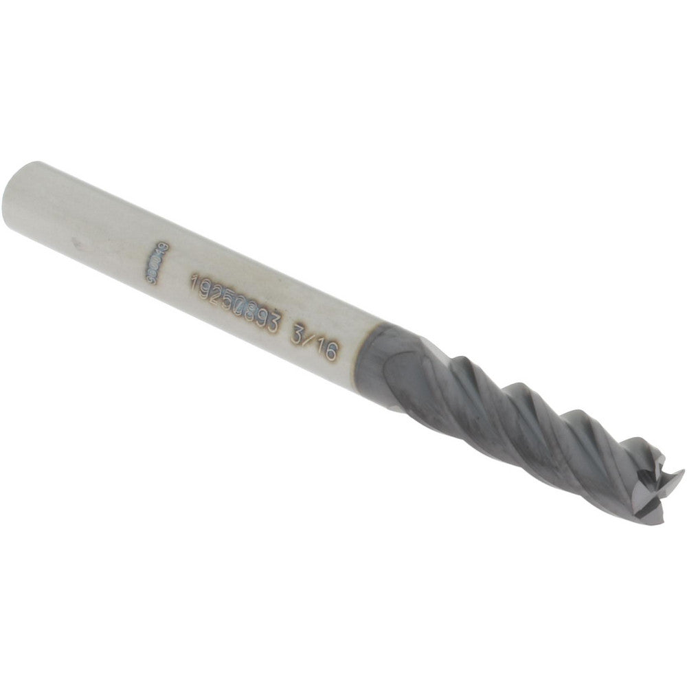 Accupro 19250893 Square End Mill 3/16" Dia, 5/8" LOC, 4 Flute, Solid Carbide