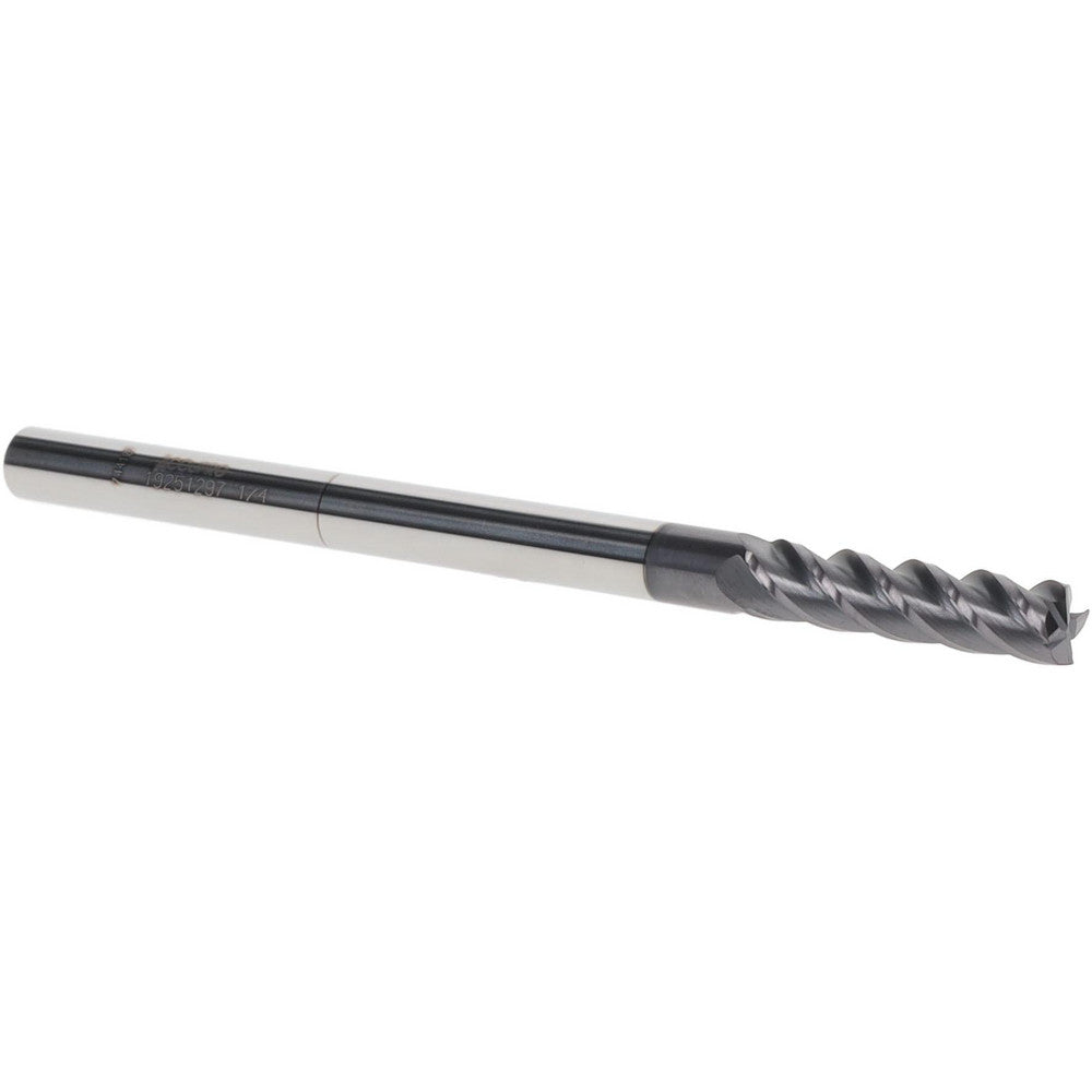 Accupro 19251297 Square End Mill 1/4" Dia, 1" LOC, 4 Flute, Solid Carbide