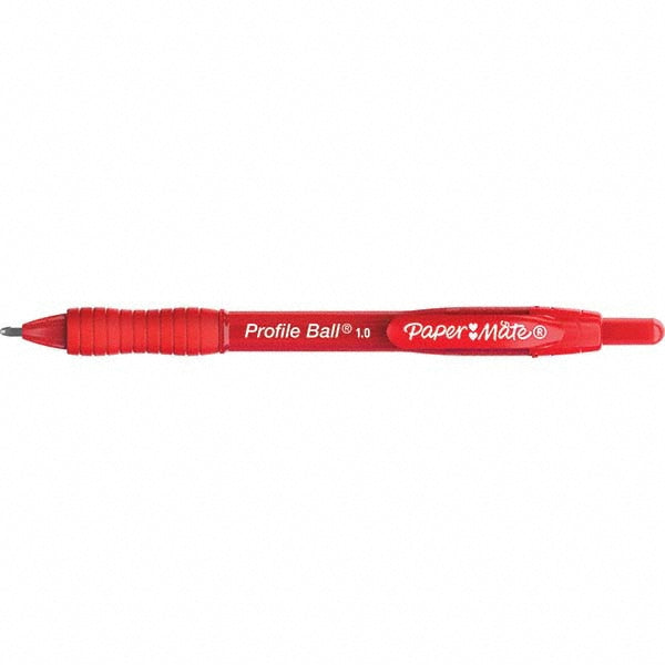 Paper Mate 2095454 Retractable Ball Point Pen 1 mm Tip, Red Ink
