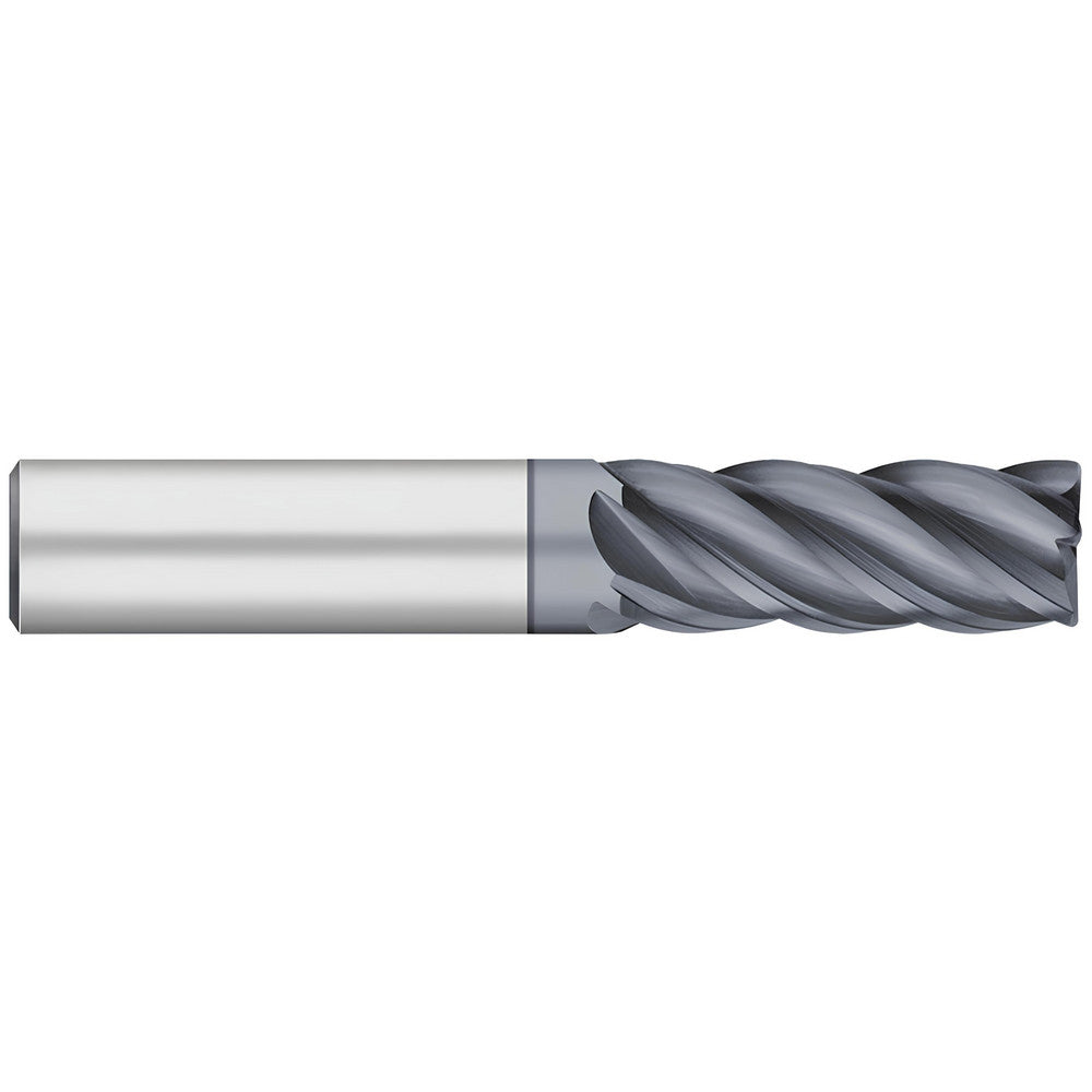 Titan USA TC25988 Corner Radius End Mill 3/8" Dia, 1/2" LOC, 0.0150" Radius, 5 Flute, Solid Carbide