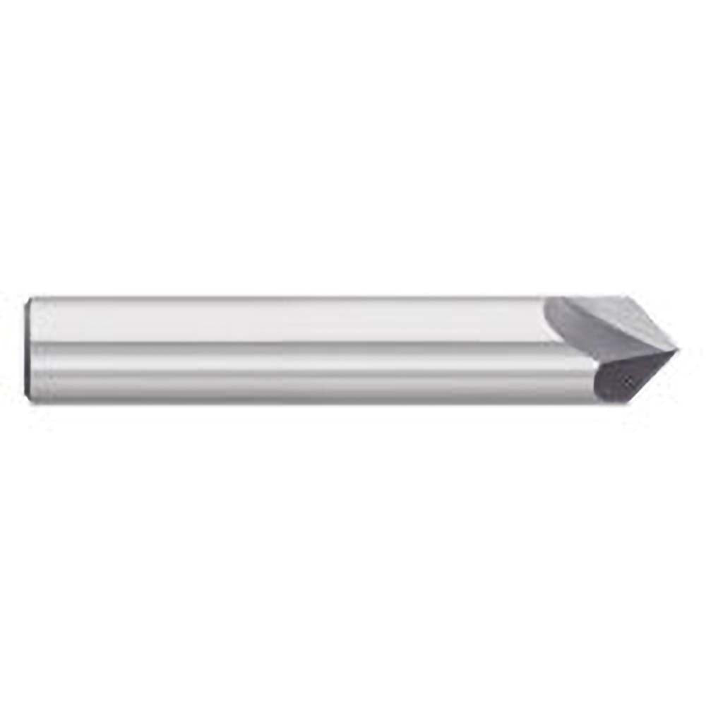 Titan USA TC85132 Chamfer Mill 3/8" Dia, 3/8" Shank Dia, 90 deg, 2 Flute, Solid Carbide, Single End