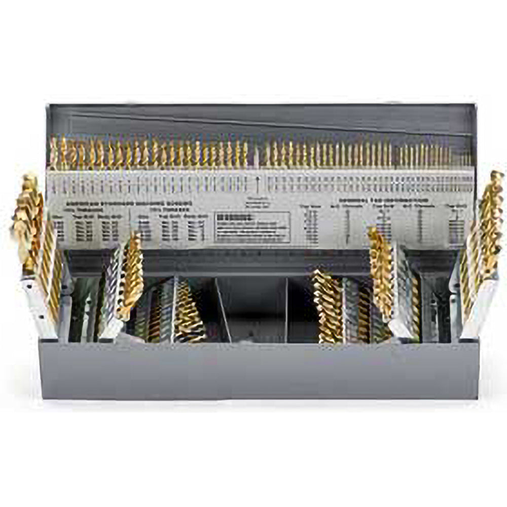 Titan USA MS99165 Drill Bit Set Screw Machine Length Drill Bits, 115 Pc, 0.04" to 0.5" Drill Bit Size, 135 °, Cobalt