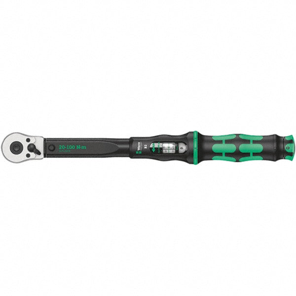 Wera 05075611001 Torque Wrench 3/8 Drive, Square Drive, Foot Pound & Newton Meter