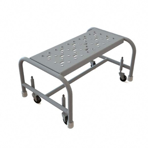 TRI-ARC WLSR001246 Step Stand Stool 12" OAH, 24" OAW, 1 Step, Steel, Gray