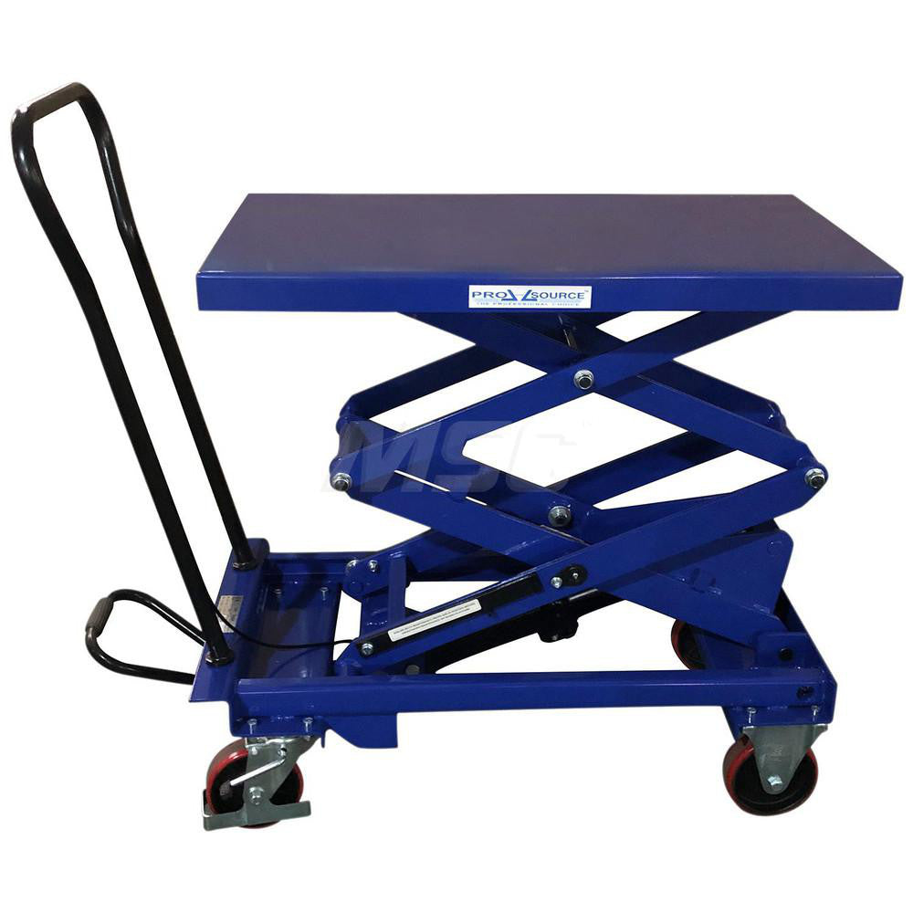 Pro-Source AS35D Manual Lift Table 770 lb Capacity, 14 to 55-1/2" Lift Height, 19-1/2" Platform Width, 35-1/2" Platform Length