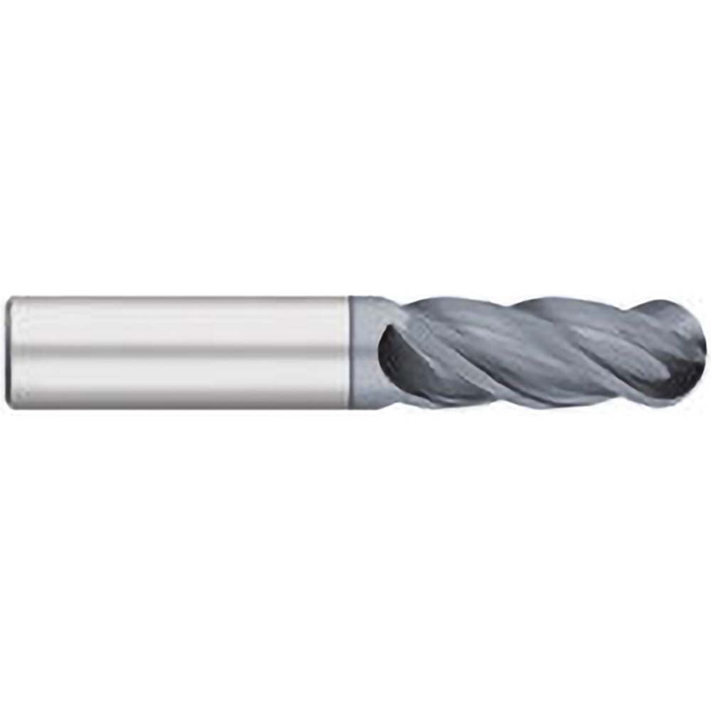 Titan USA TC25558 Ball End Mill 0.5000" Dia, 1.2500" LOC, 4 Flute(s), Solid Carbide