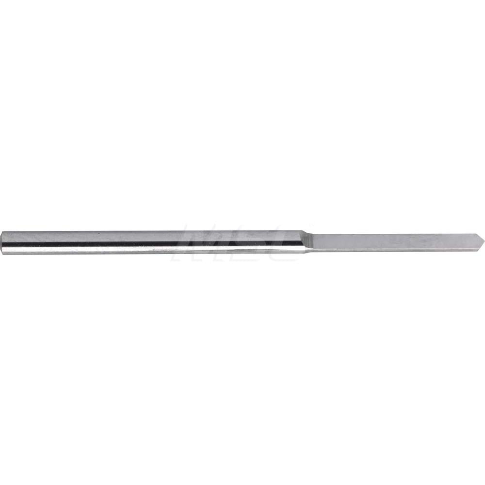 Gmauvais 1100160R Half-Round Single Lip Gun Drill 1.6 mm Dia, 38 mm OAL, 16 mm Flute Length, Solid Carbide