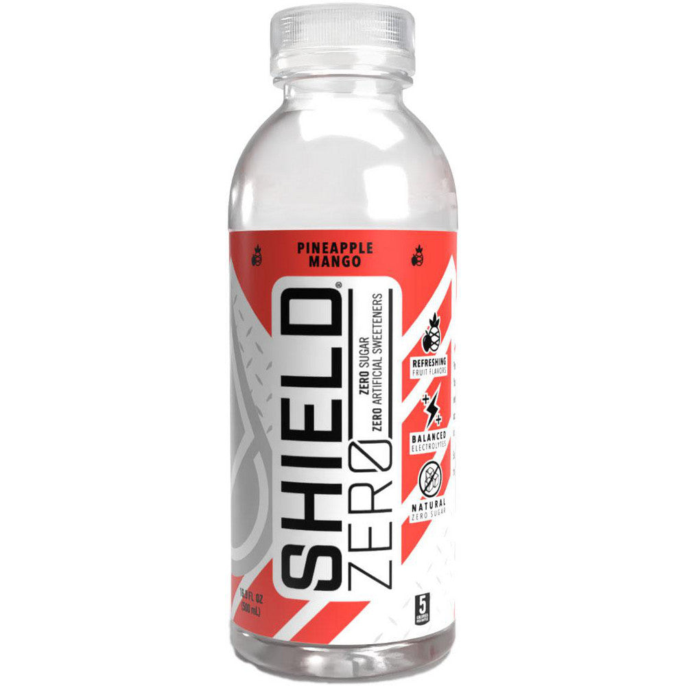 Shield Zero Z2-02-16.9-12-PM Sports Drink SHIELD ZERO, 16.9 oz, Bottle, Pineapple Mango, Ready-to-Drink Yields 16.9 oz
