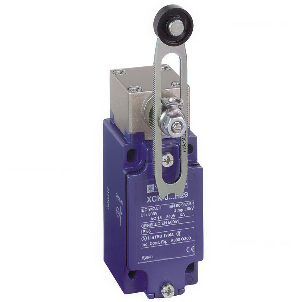 Telemecanique Sensors XCKJ10541H7 General Purpose Limit Switch SPDT, NC, Roller Lever, Top