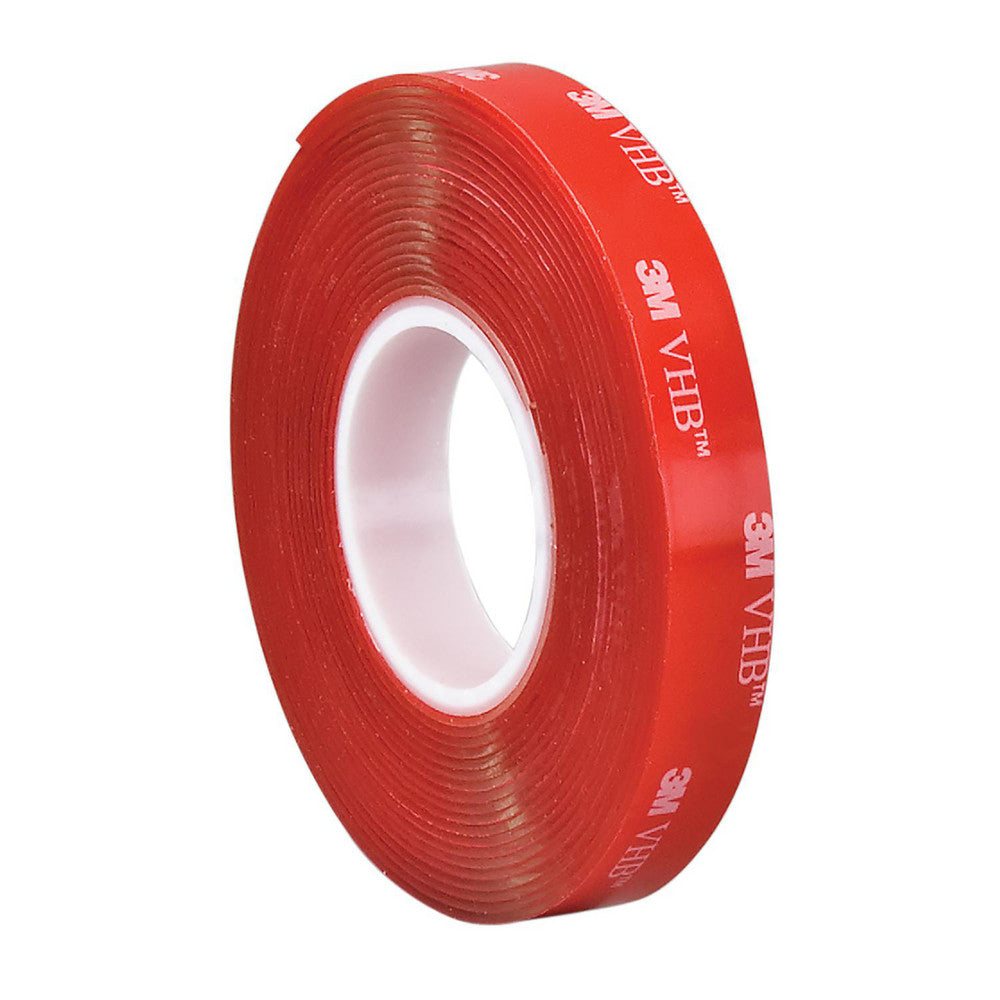 3M 888519024560 Clear Double-Sided Acrylic Tape 1" Wide, 5 yd Long, 40 mil Thick, Acrylic Adhesive