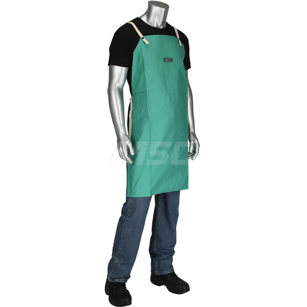 PIP 7080/42 Bib Apron Flame-Resistant, 9 oz, Cotton Sateen, 42" OAL, Strap Closure