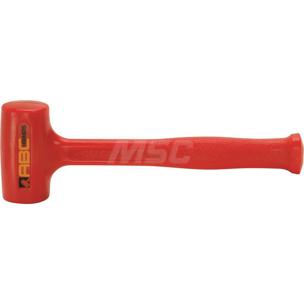 ABC Hammers ABC1DB 1.3 lb Polyurethane Dead Blow Hammer, Non-Sparking, Non-Marring 1-11/16™ Face Diam, 3-1/2" Head Length, 11™ OAL, 9" Steel Reinforced Polyurethane Handle, Double Faced