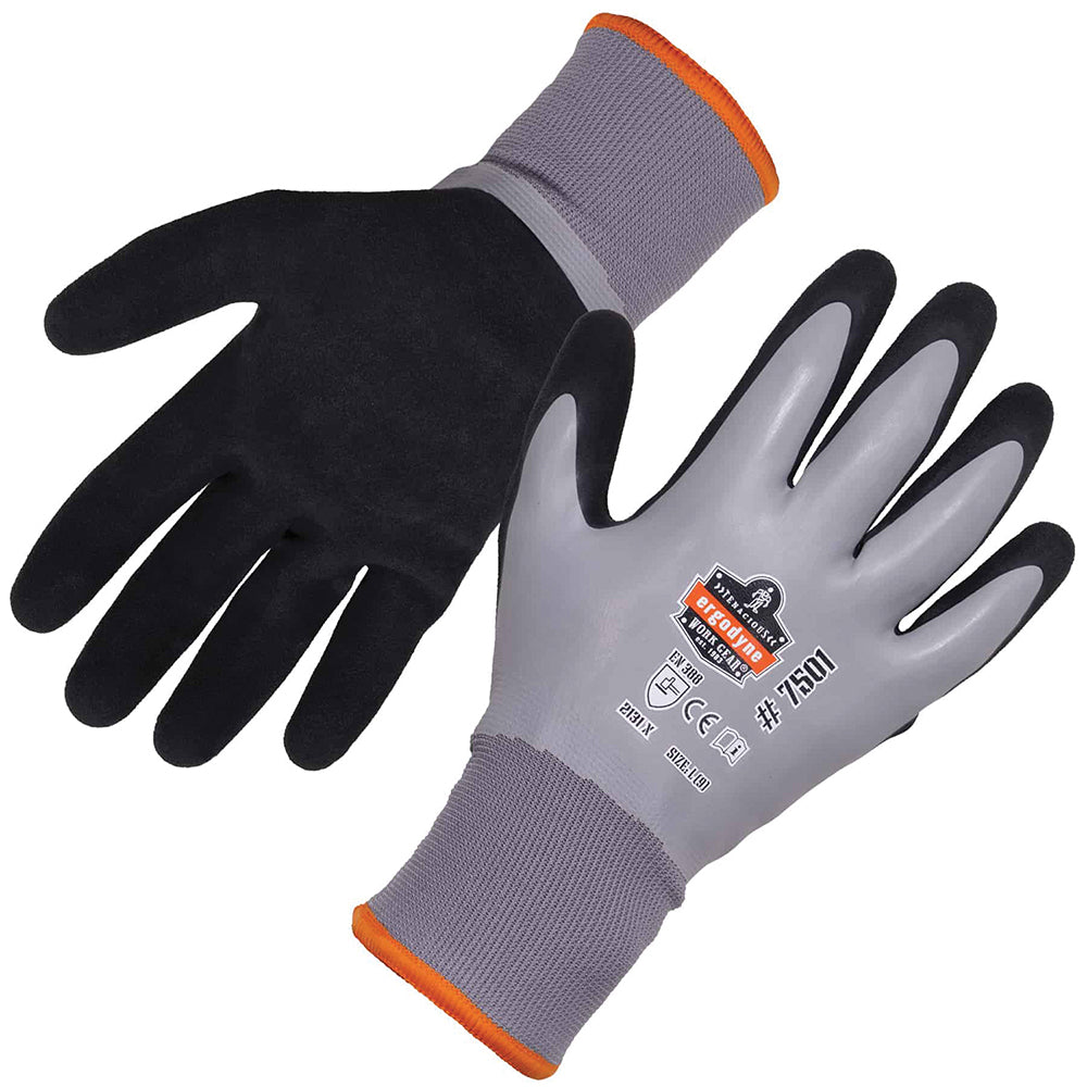 Ergodyne 17634 Work Gloves Ergodyne ProFlex7501, Size Large, Nitrile-Coated Polyester, General Purpose