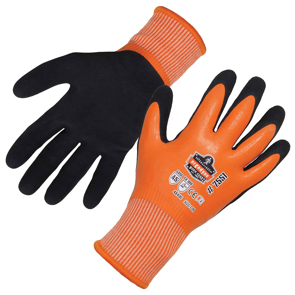Ergodyne 17673 Cut & Abrasion-Resistant Gloves Ergodyne 7551, Size Medium, ANSI Cut A5, ANSI Puncture 0, Nitrile, HPPE
