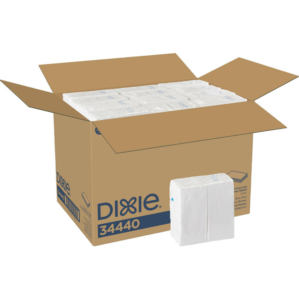 Georgia Pacific 34440 GP Pro Dixie Dinner Napkin, 2-Ply 1/8 Fold, 3024 Count, White