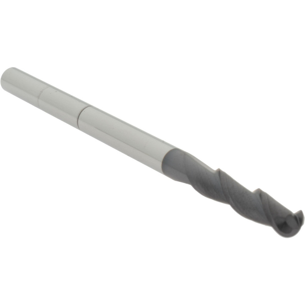 Accupro 29766797 Ball End Mill 0.25" Dia, 1" LOC, 2 Flute, Solid Carbide