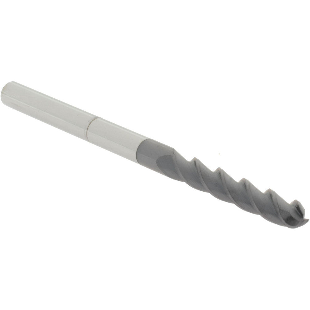 Accupro 29767290 Ball End Mill 0.25" Dia, 1.5" LOC, 3 Flute, Solid Carbide