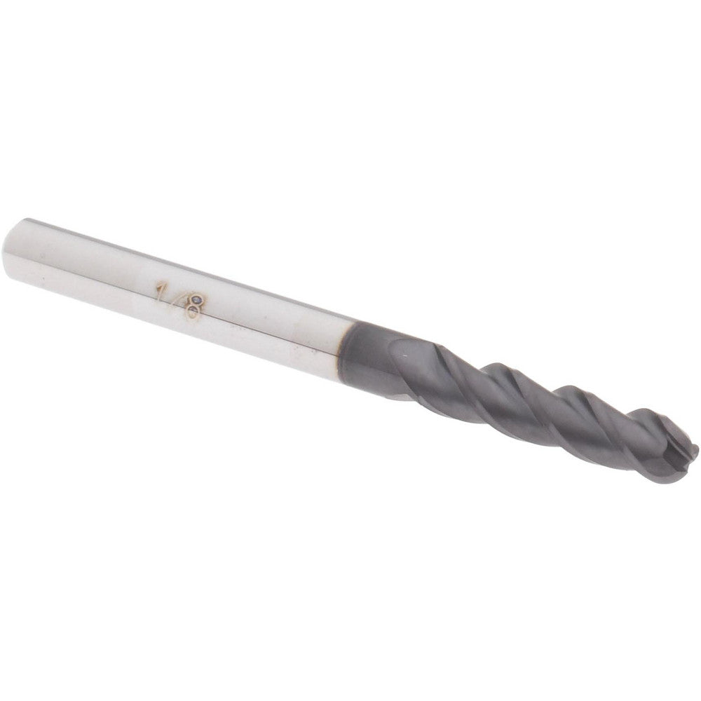 Accupro 29768249 Ball End Mill 0.125" Dia, 0.5" LOC, 3 Flute, Solid Carbide