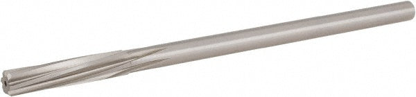 Hertel 2410165 Chucking Reamer 1/4" Dia, 6" OAL, 1-1/2" Flute Length, Spiral Flute, Straight-Cylindrical Shank, HSS