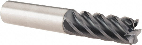 Kyocera SGS Precision Tools 35115 Corner Radius End Mill 1/2" Dia, 1-1/4" LOC, 0.03" Radius, 6 Flutes, Solid Carbide