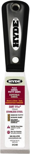Hyde Tools 01240 Putty Knife Stainless Steel, 1-5/16" Wide