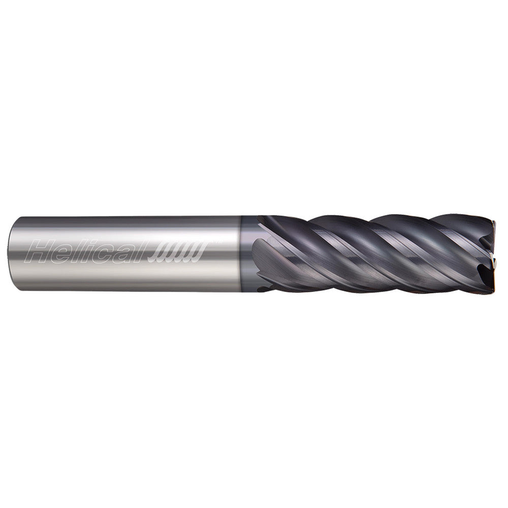 Helical Solutions 88293 Corner Radius End Mill 1/2" Dia, 1" LOC, 0.0400" Radius, 5 Flute, Solid Carbide