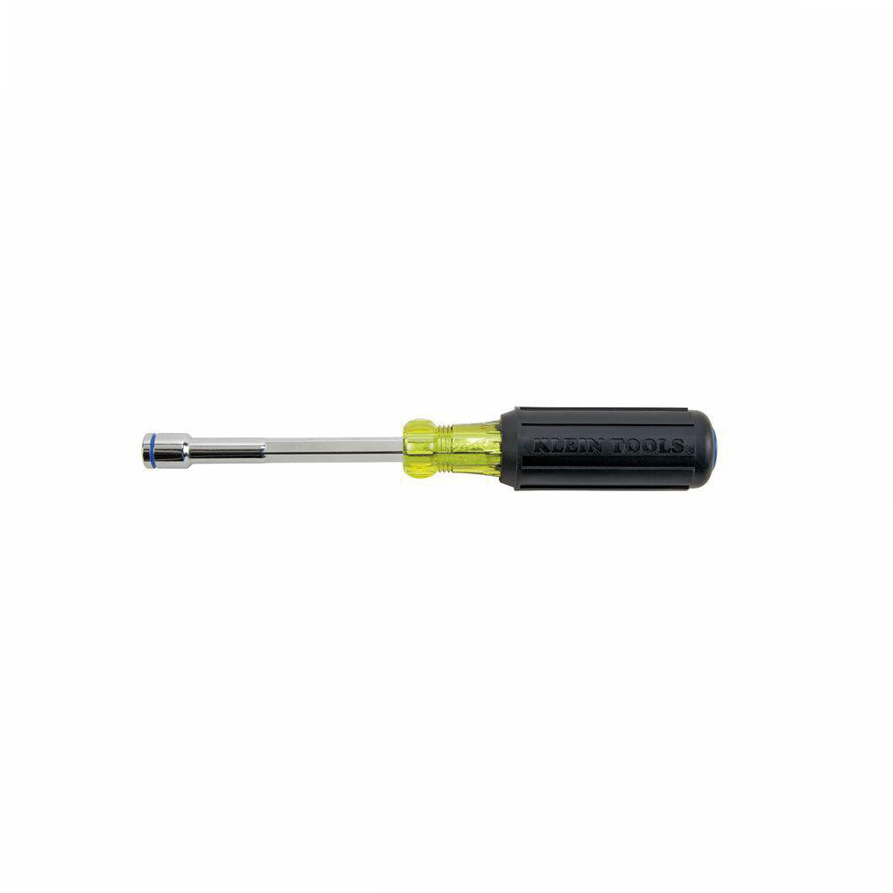 Klein Tools 635-3/8 Nut Driver 3/8" Drive, Hollow Shaft, Cushion Grip Handle, 9" OAL